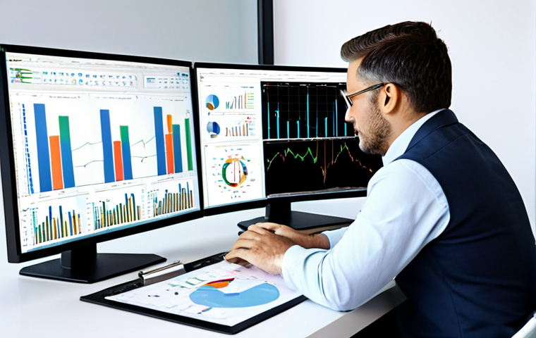 **
"A professional consultant, fully clothed in a modest business attire, analyzing data at a bright office desk, surrounded by charts and graphs, safe for work, appropriate content, perfect anatomy, natural proportions, professional setting, family-friendly, focused on a computer screen displaying complex data visualizations."
**